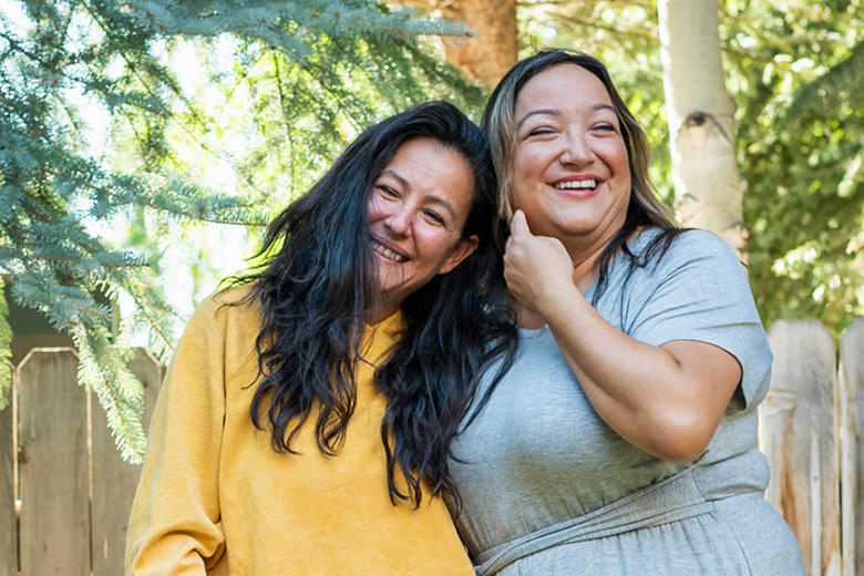 Women laughing